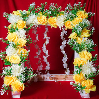 Artificial Yellow Flowers Phool Darbaar / Backdrop