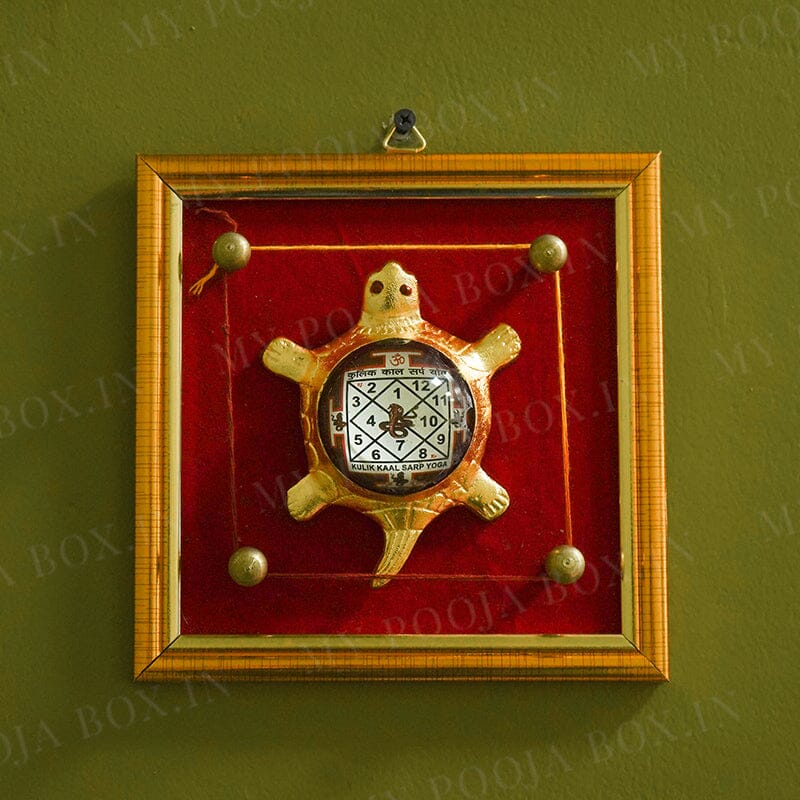 Framed Kulik Kaal Sarp Yog Tortoise Yantra