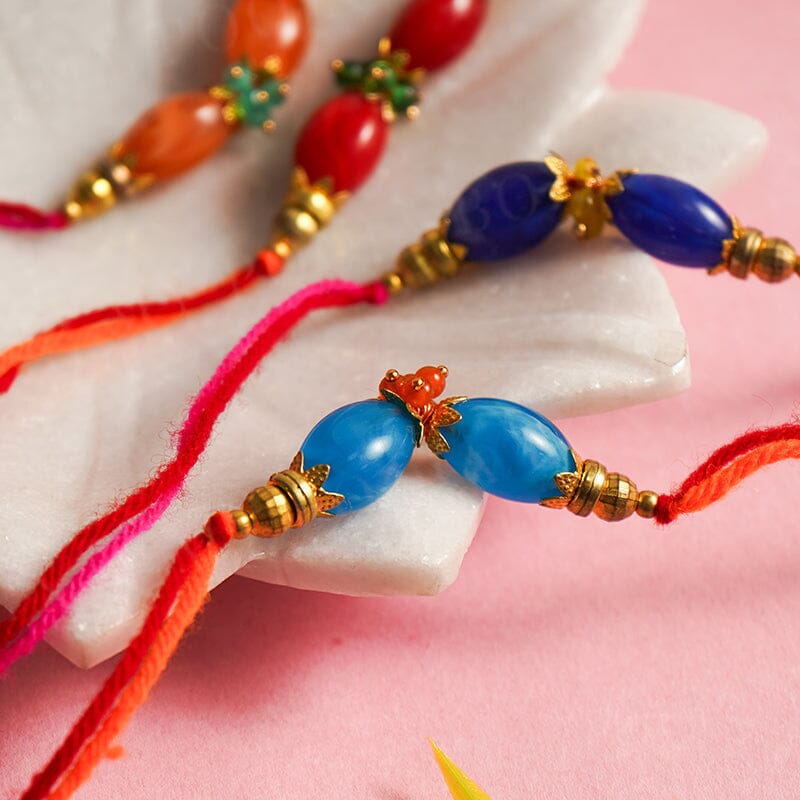 Aurora Beaded Rakhi Set of 4