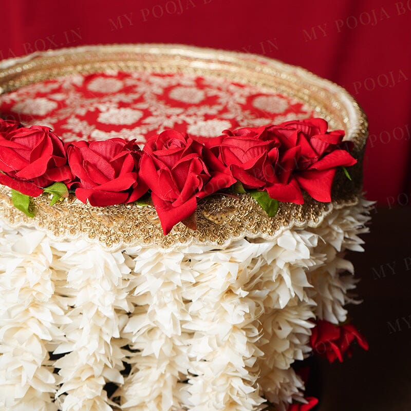 Designer Floral Pooja Thali