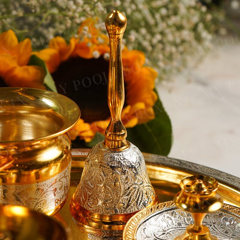 Sanskriti Brass Pooja Thali (Set of 8)