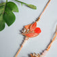 Embellished Tangerine Bhaiya Bhabhi Rakhi