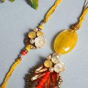 Charming Pearl Bhaiya Bhabhi Rakhi Set