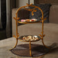 Gold Leaf 2 Tier Cake Stand