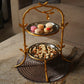 Gold Leaf 2 Tier Cake Stand