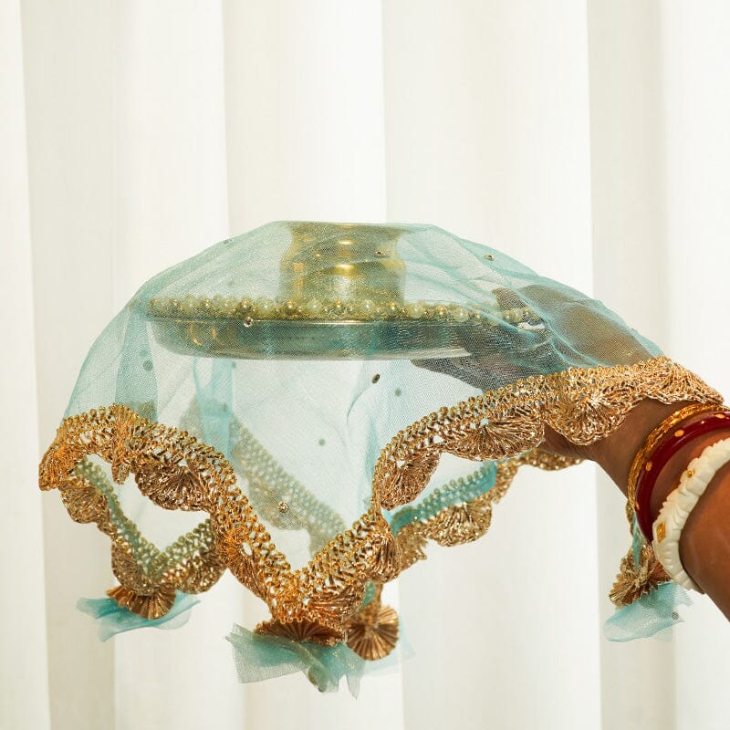 Pleasing Mint Thali Cover