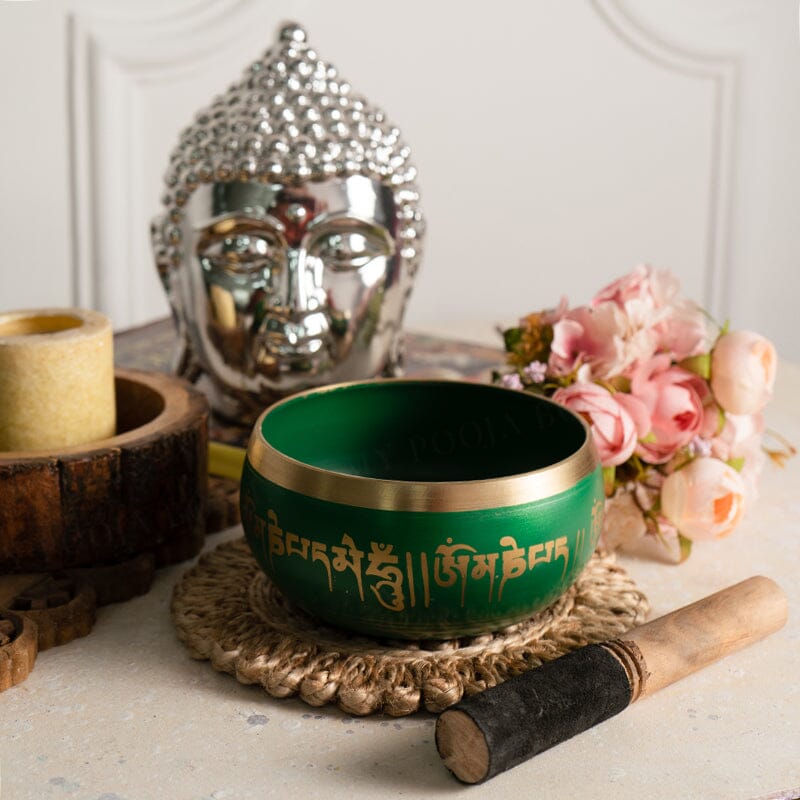 Tibetan Singing Musical Bowl Green