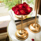 Mini Scallop Floral Diya Urli with Stand