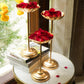 Mini Scallop Floral Diya Urli with Stand
