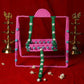 Pink Green Crochet Krishan Jhula