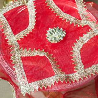 Gul-e-Shahi Red Thali Cover