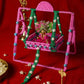 Pink Green Crochet Krishan Jhula