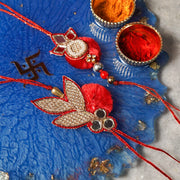 Sparkling Bhaiya Bhabhi Stone Rakhi