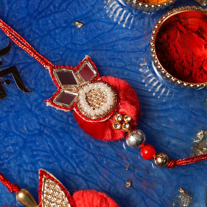 Sparkling Bhaiya Bhabhi Stone Rakhi