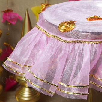 Zahra Pink Round Thali Cover