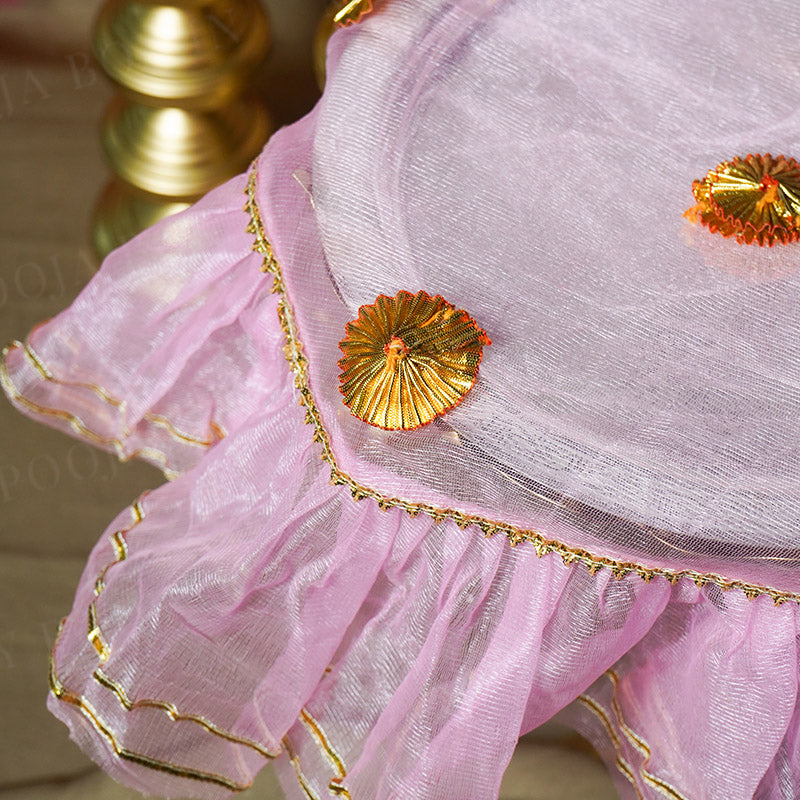 Zahra Pink Round Thali Cover