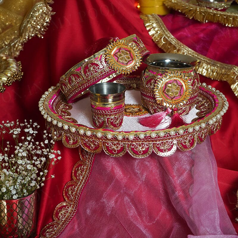 Mumtaz Meher Karwa Chauth Thali Set with Cover