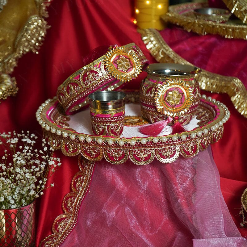 Mumtaz Meher Karwa Chauth Thali Set with Cover