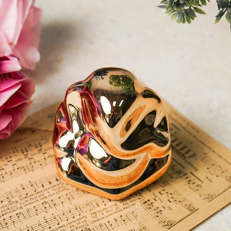Artistic Golden Ganesha Idol