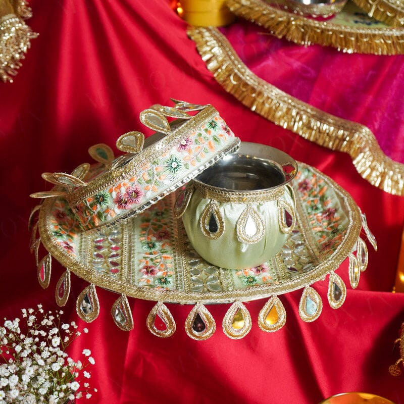 Apsara Mirror Karwa Chauth Thali Set