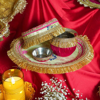 Noora Jahan Karwa Chauth Thali Set with Cover