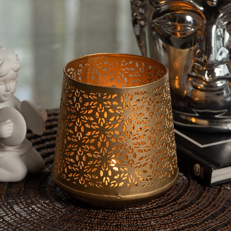 Mehar Golden Decorative T-light Holder