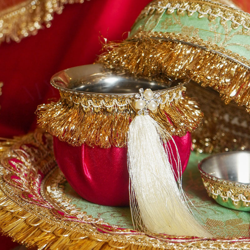 Chandarmukhi Karwa Chauth Thali Set with Cover