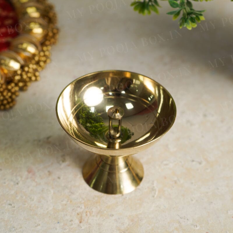 Devotional Antique Brass Diya