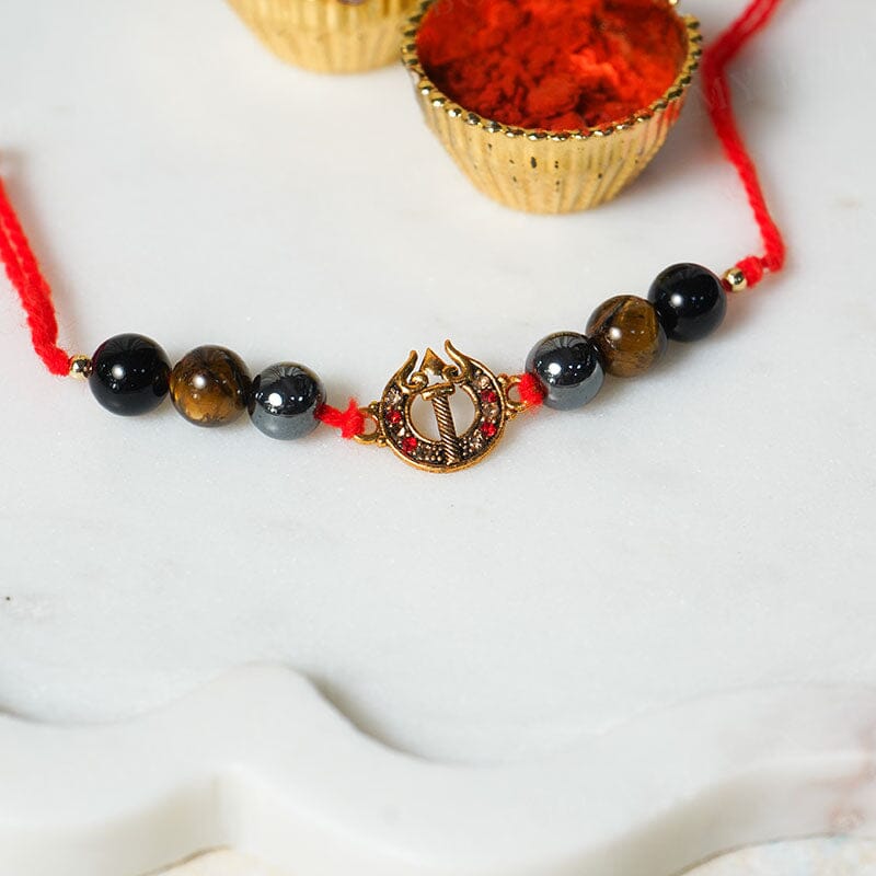 Triple Protection Healing Crystal Rakhi