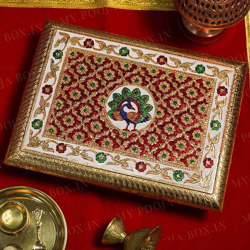 Mayura Meenakari Chowki for Pooja