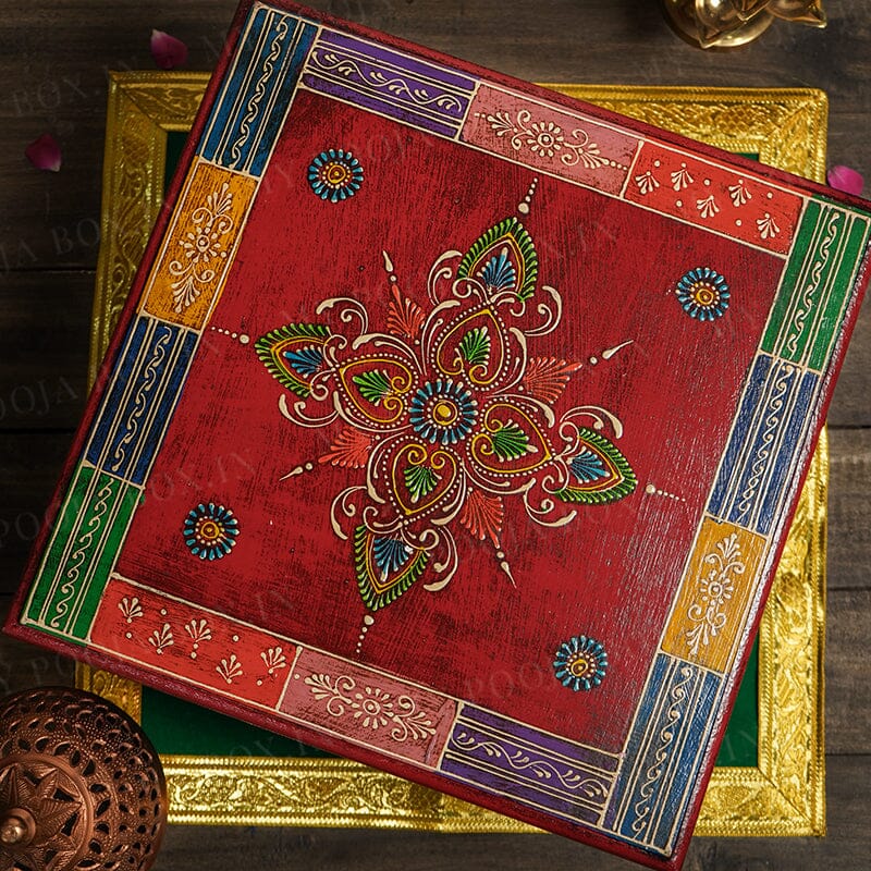 Decorative Wooden Bajot Chowki Set of 3