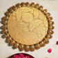 Brocade Two Sided Pooja Mat with Bead Work - 26cm