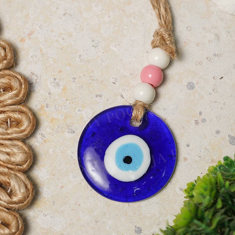 Petite Jute Evil Eye Hanging