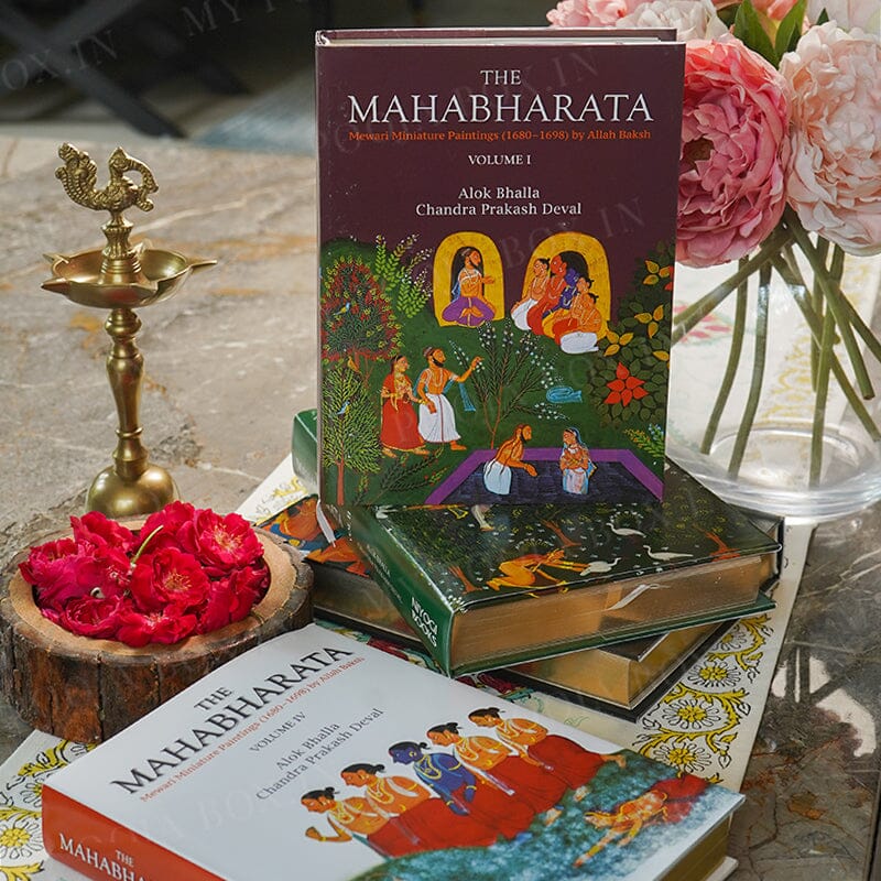 The Mahabharat Vol 1-4 Religious Coffee Table Book (Set of 4)