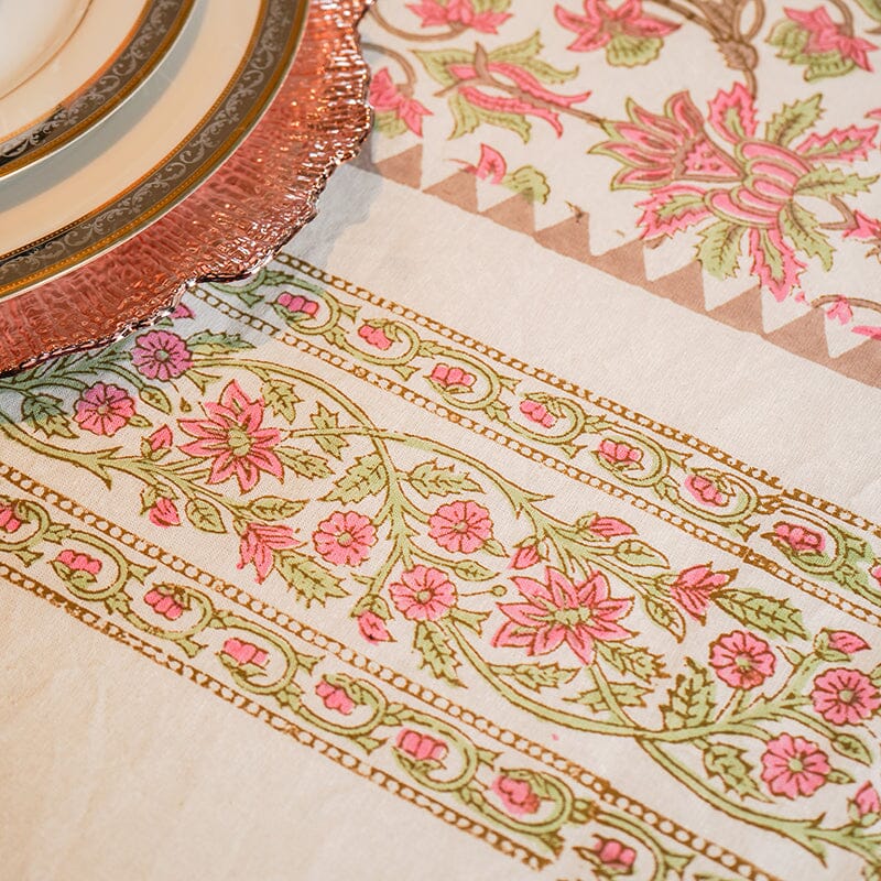 Sanganeri Block Printed Table Cover