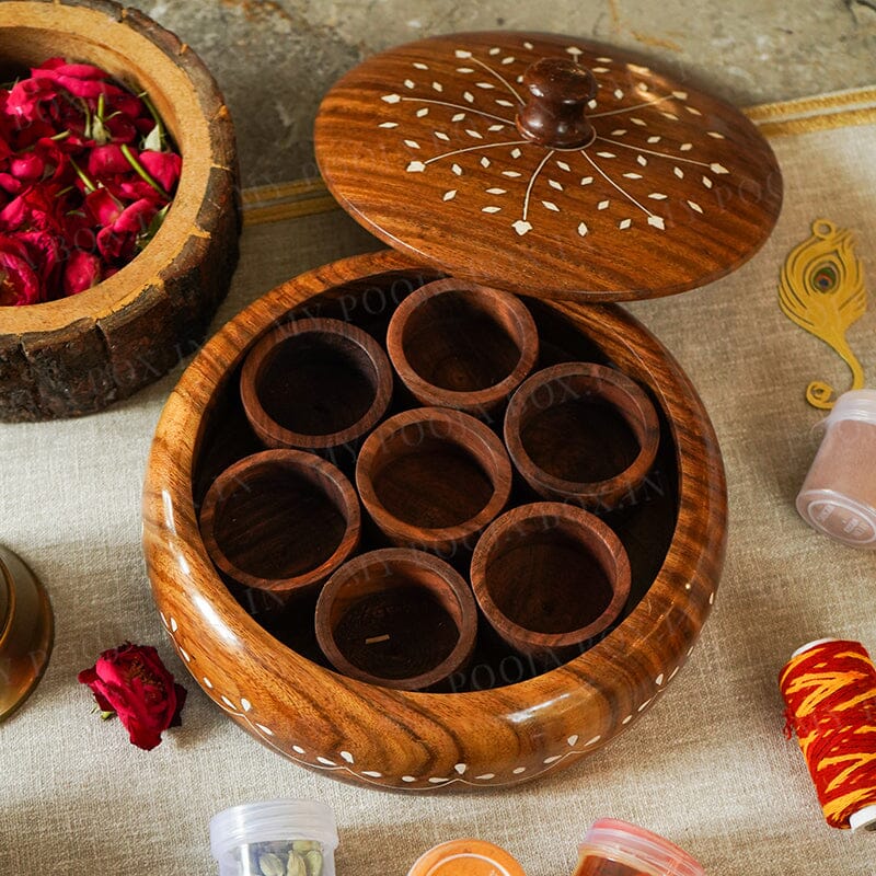 Mandala Wooden Pooja Samagridaan