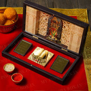 Aesthetic Gold Foil Ram Lalla and Charan Paduka Pooja Box