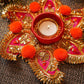 Nakshatra Prakash Orange Tea Light Holder