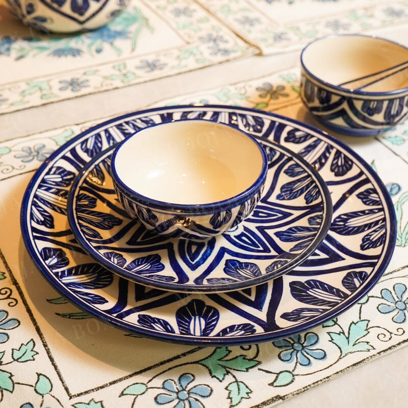 Blue Mehrab Dinner Set 37 Pc