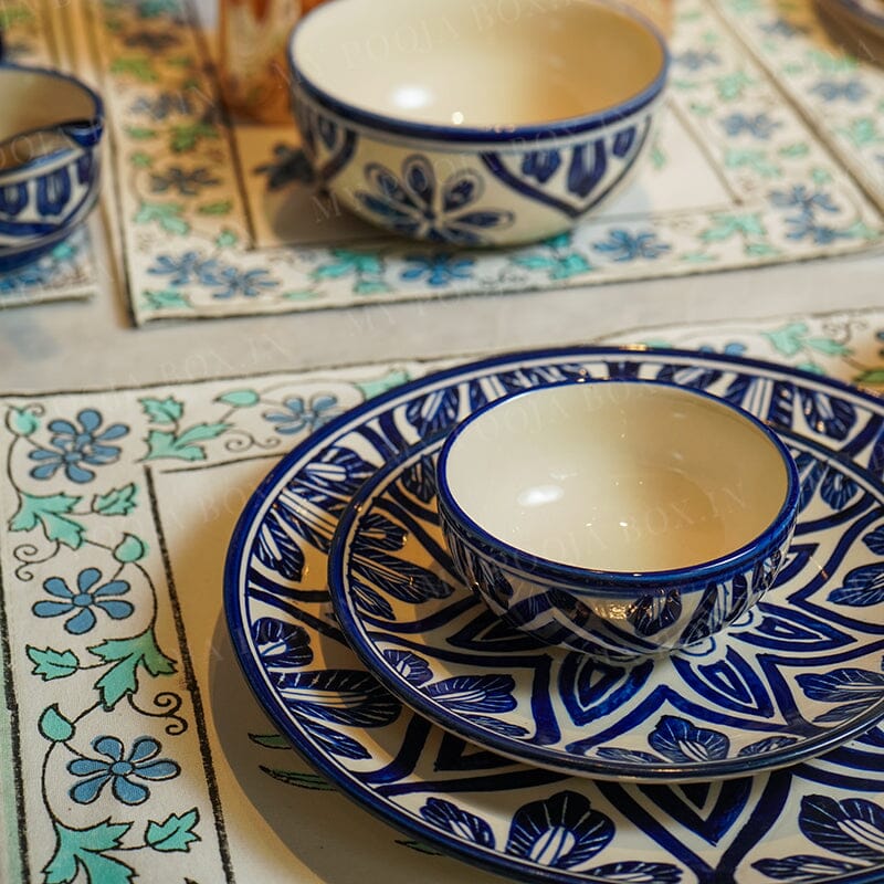 Blue Mehrab Dinner Set 37 Pc