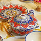 Red Flower Dinner Set 37 Pc