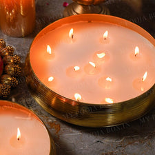 Gold Finish Luminous Scented Candle Urli