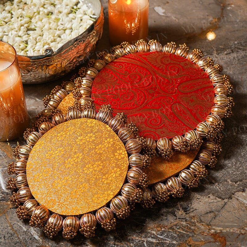 Tradition Touch Brocade Two Sided Aasan Pooja Mat