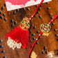 Red Majesty Kundan Bhaiya Bhabhi Rakhi
