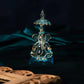 Gold-Plated Ganesha Idol with Umbrella Design