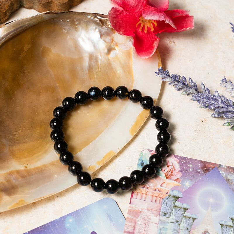 Black Agate Crystal Healing Bracelet