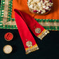 Velvet Patka/Dupatta Red - 30cm.