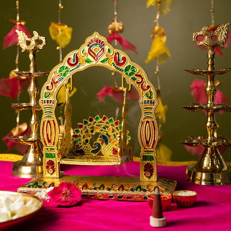 Krishna Navrang Meenakari Krishna Jhula