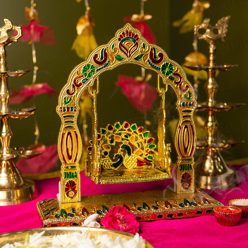 Krishna Navrang Meenakari Krishna Jhula