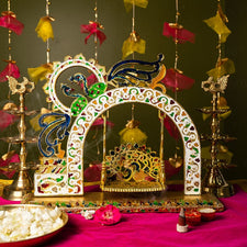 Krishna Meenakari Swing Singhasan Jhula